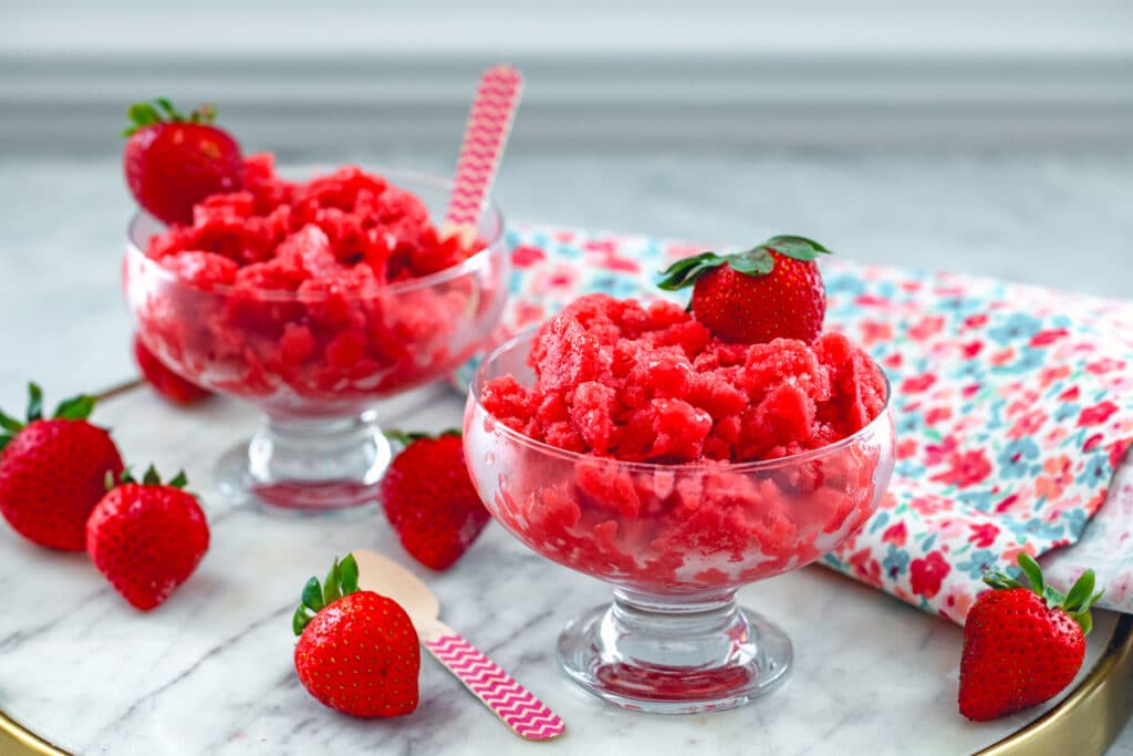 Strawberry & Mint Granita