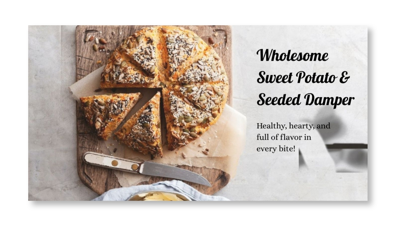 Sweet Potato And Mixed Seed Damper Recipe